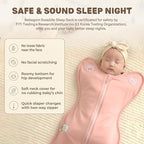 Swaddle Sleep Suit for Newborns, Arms-Up Position, Snug Fit Supports Natural Sleep Reflex, 0–6 Months