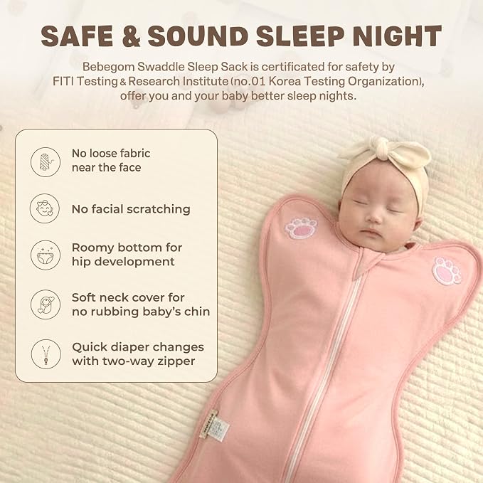 Swaddle Sleep Suit for Newborns, Arms-Up Position, Snug Fit Supports Natural Sleep Reflex, 0–6 Months